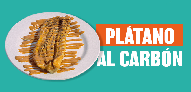 Plátano al carbón