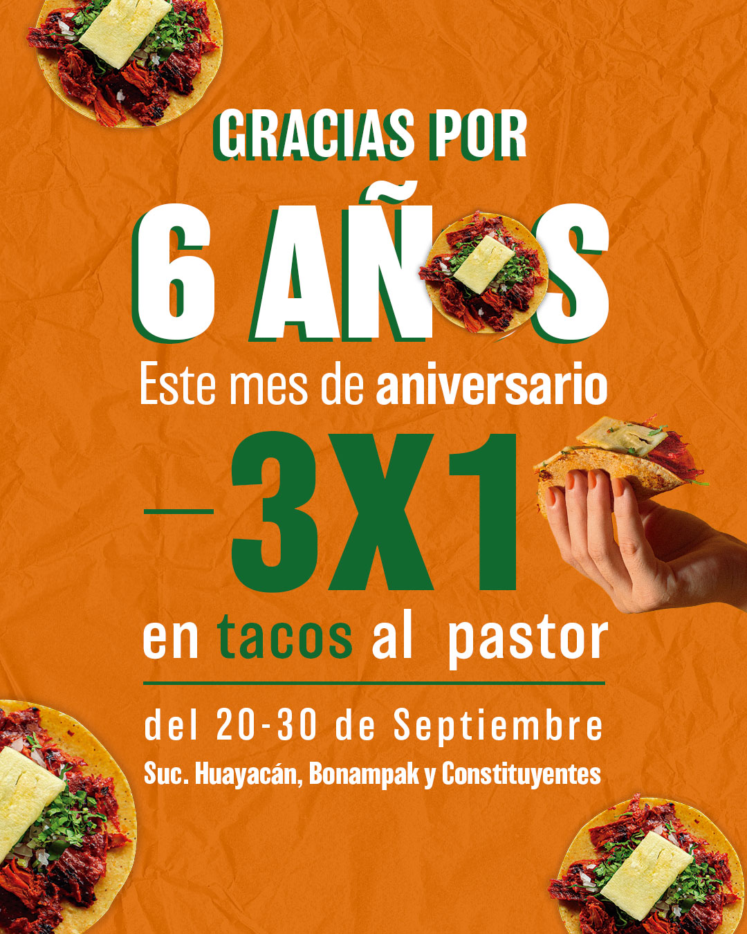 Promoción 3x1 Los Chachalacos